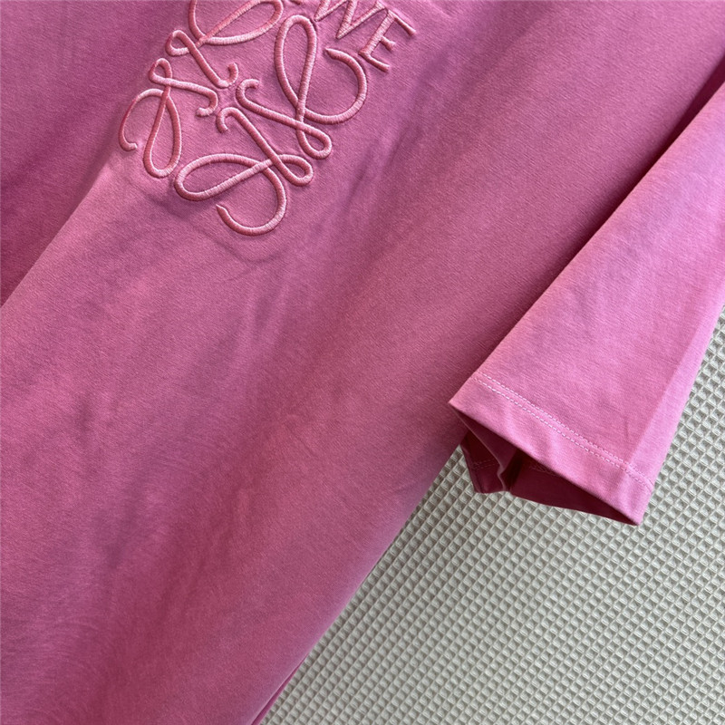 L0ew* letter embroidered short sleeve t-shirt