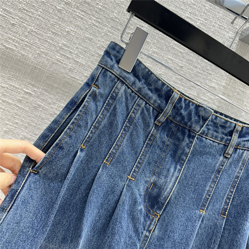 Va1e*ntin0 gradient color block denim wide leg pants