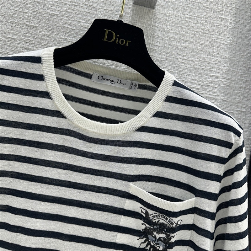 D10r navy sunflower print linen sweater