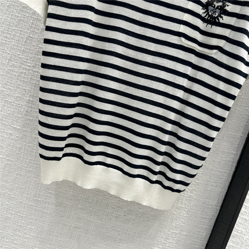 D10r navy sunflower print linen sweater