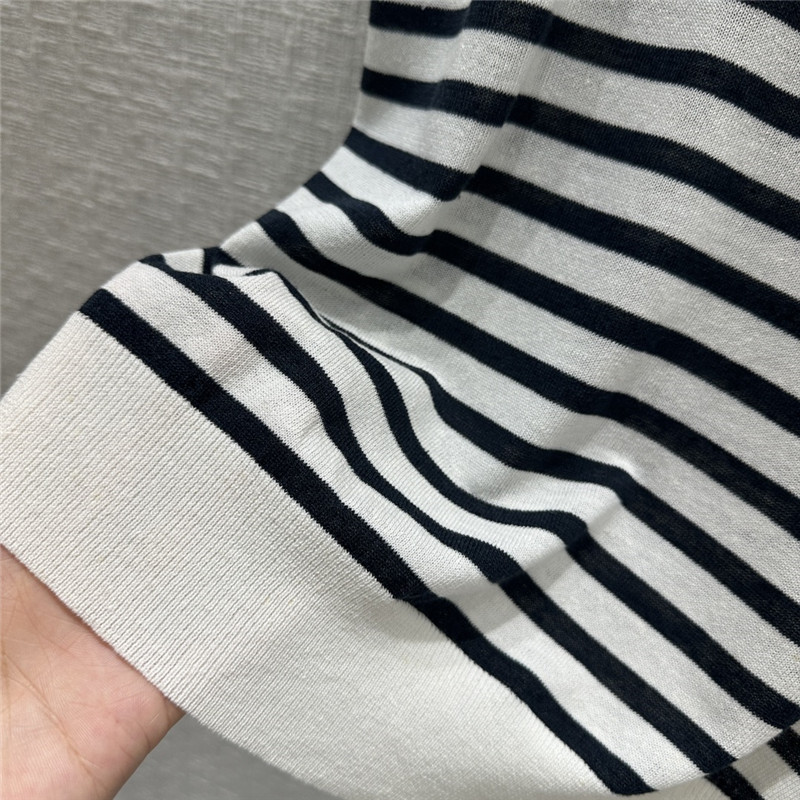 D10r navy sunflower print linen sweater