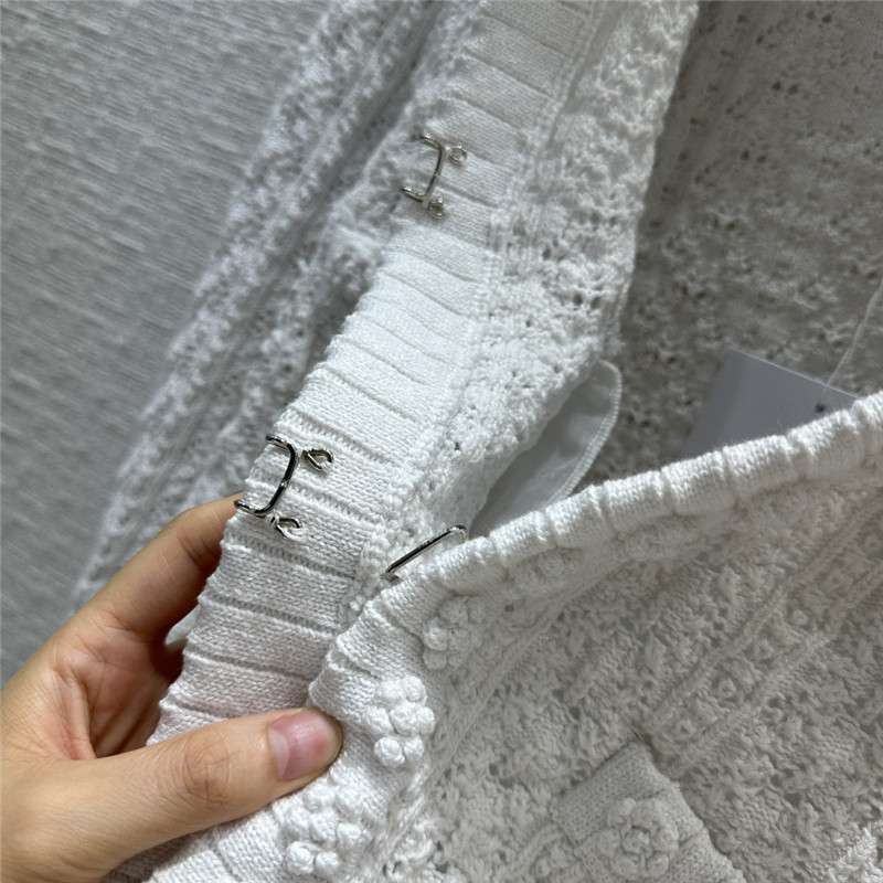 Ch**el heavy craft hollow embossed braided cardigan