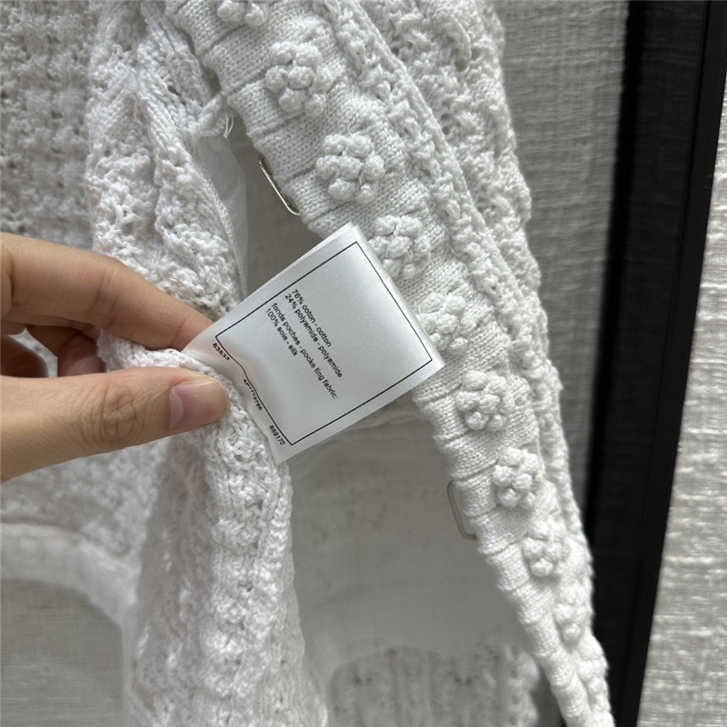 Ch**el heavy craft hollow embossed braided cardigan