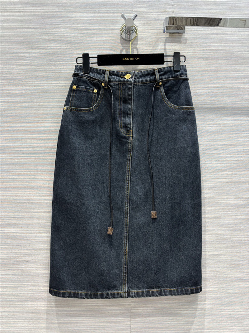 l0vis Vvtt0n lv new nautical nautical series denim long skirt