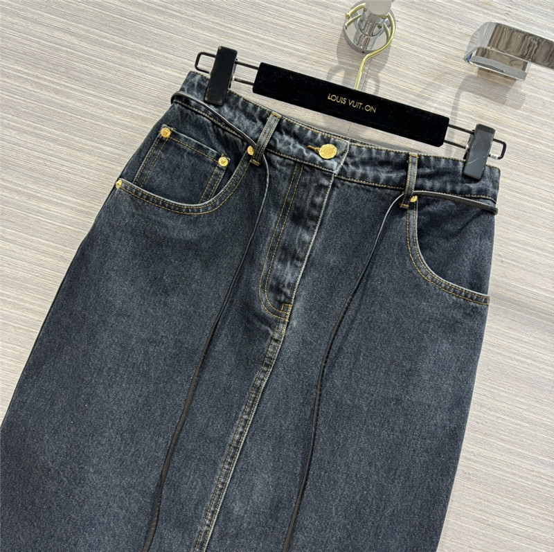 l0vis Vvtt0n lv new nautical nautical series denim long skirt