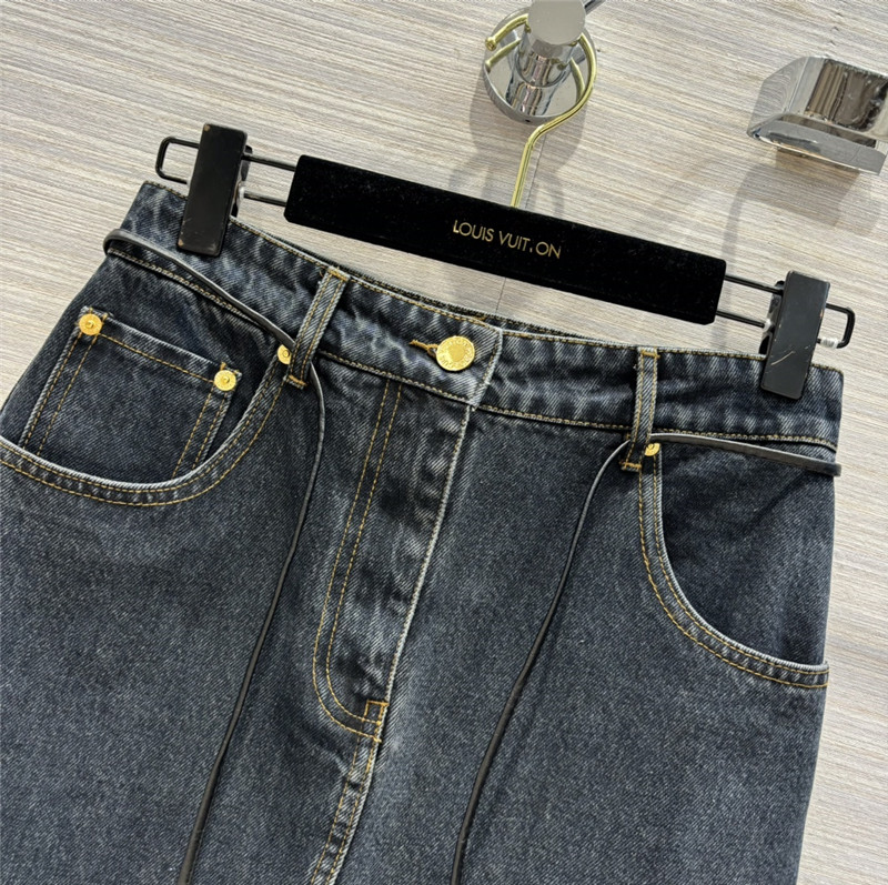 l0vis Vvtt0n lv new nautical nautical series denim long skirt