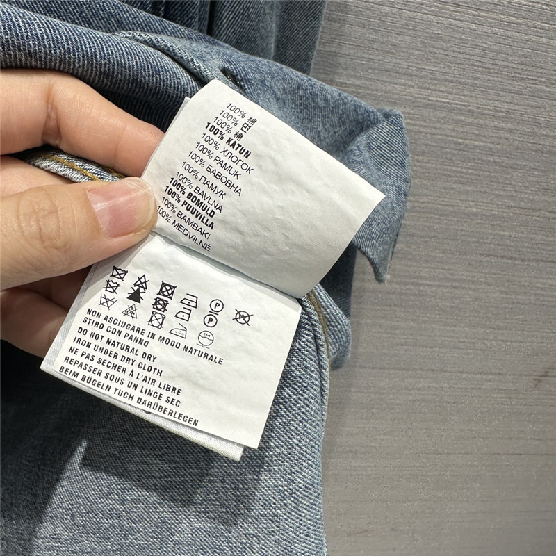 Pra*a enzyme washed nostalgic denim shirt jacket