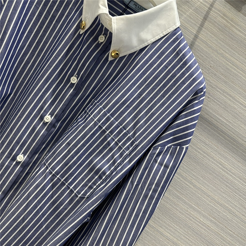 Pra*a retro style striped large shirt