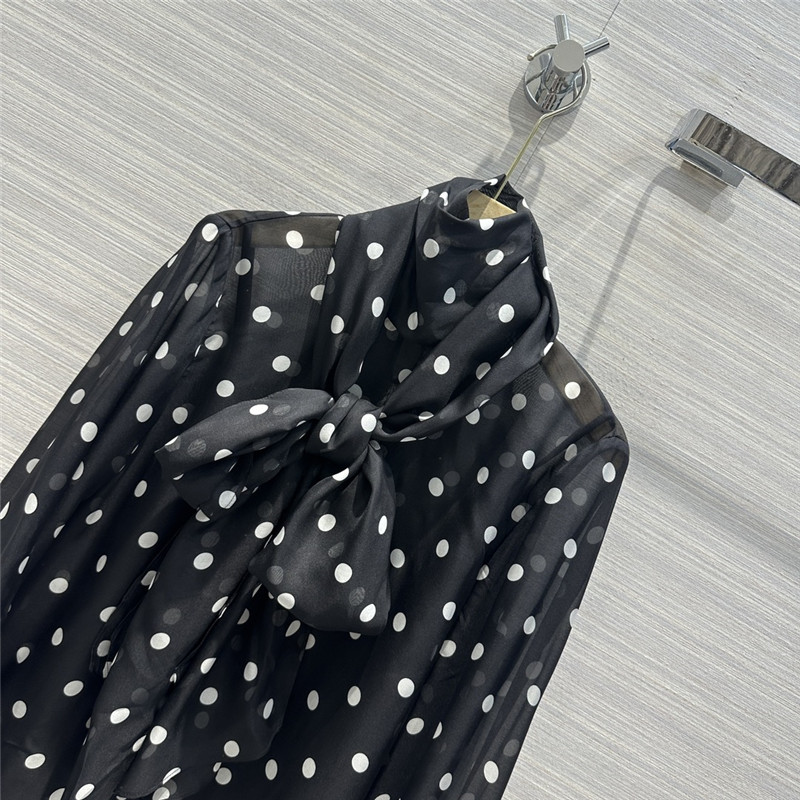 Y51 polka dot silk shirt