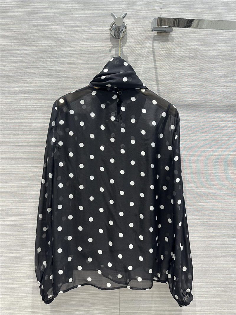 Y51 polka dot silk shirt