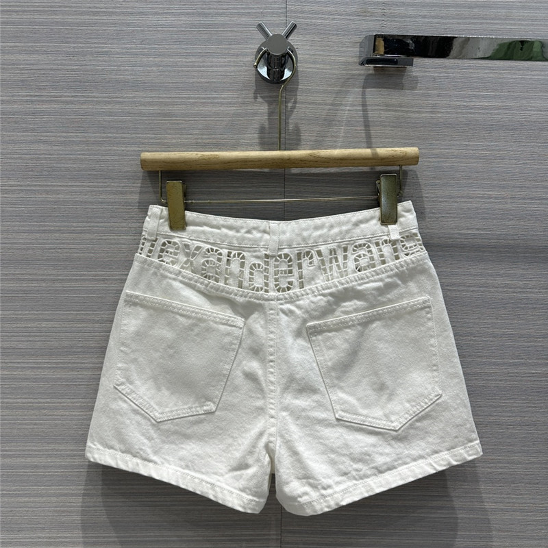 A1exa*der wang letter embroidered denim skirt