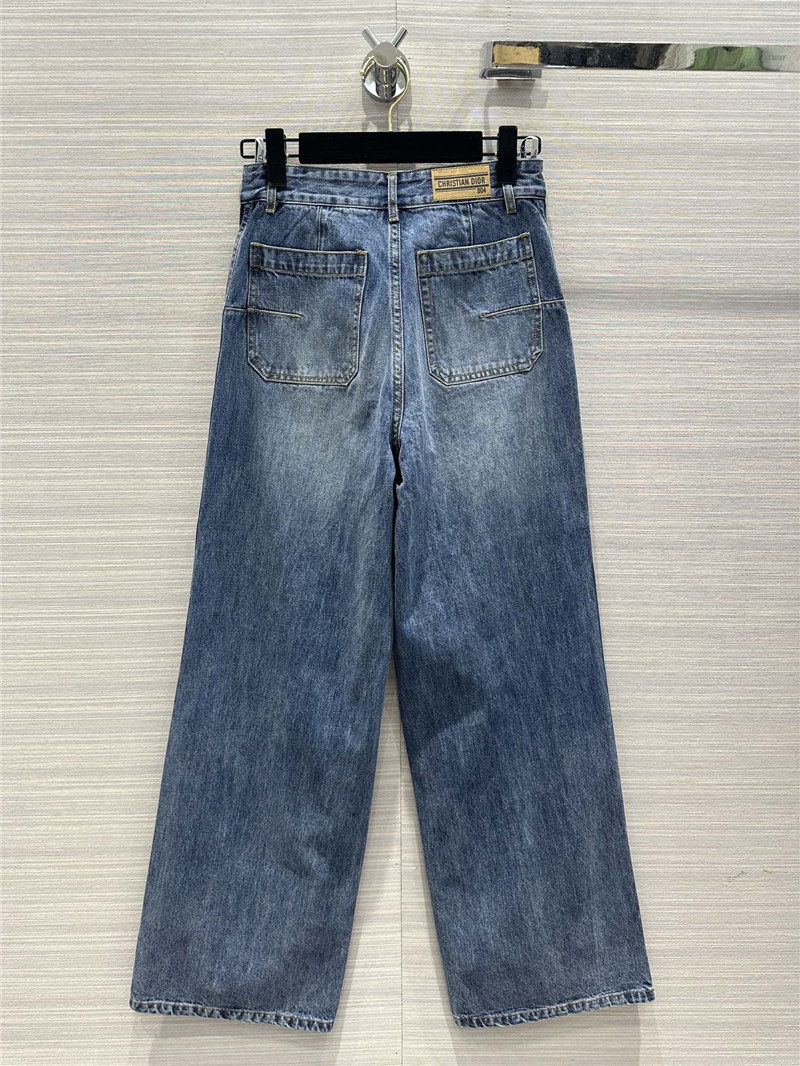 D10r mid-high waist double pocket straight jeans