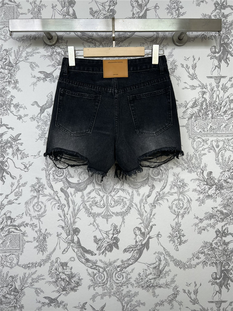 A1exa*der wang new distressed denim shorts