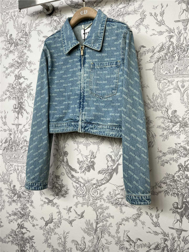M1um1u new denim short jacket