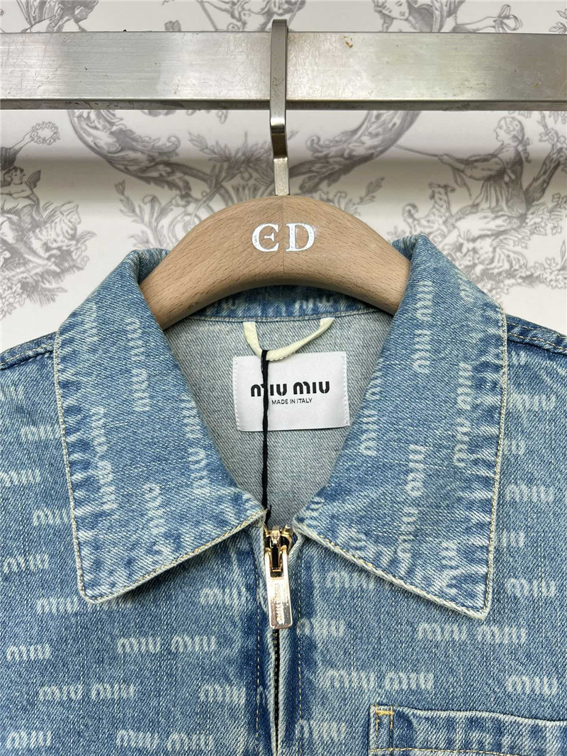 M1um1u new denim short jacket