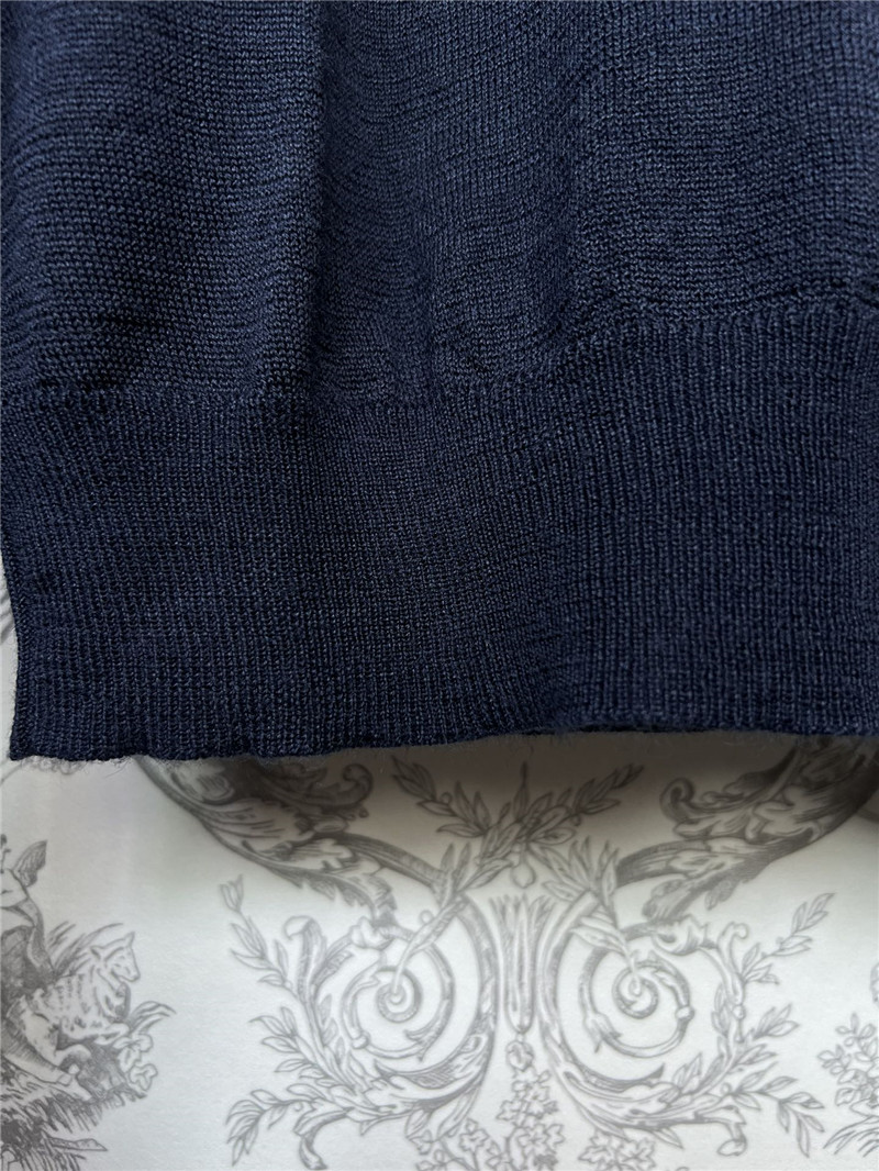 M1um1u new polo collar knitted long sleeves