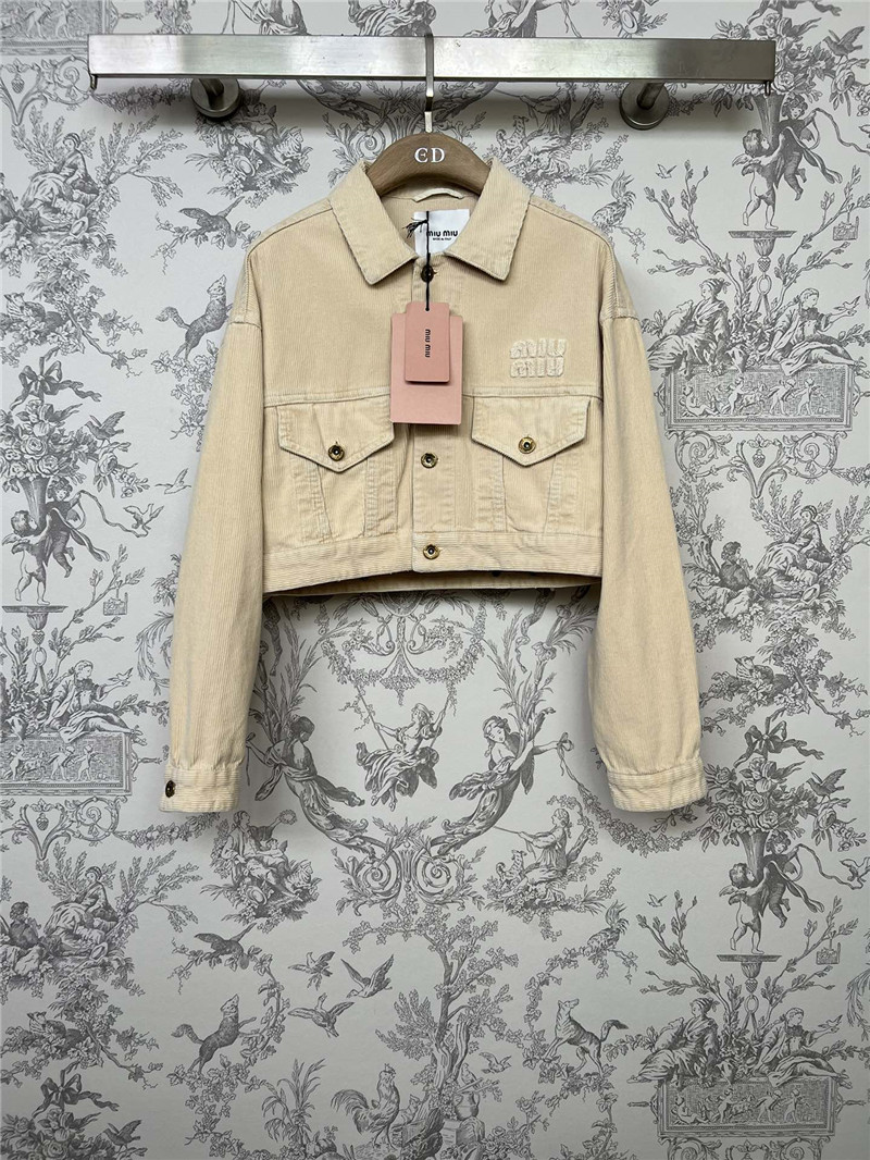 M1um1u new corduroy jacket and shorts set