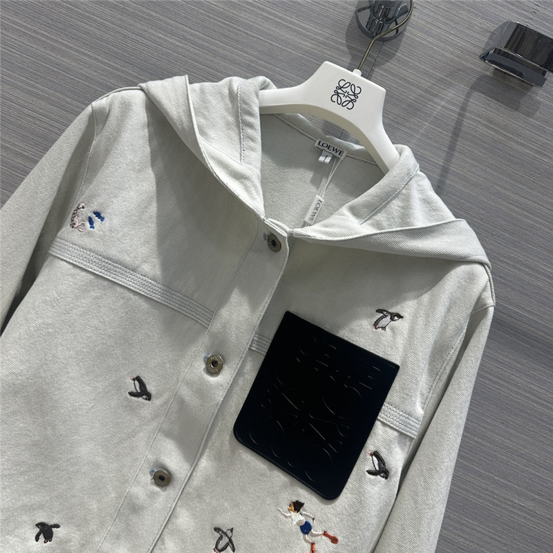 L0ew* bleached denim jacket