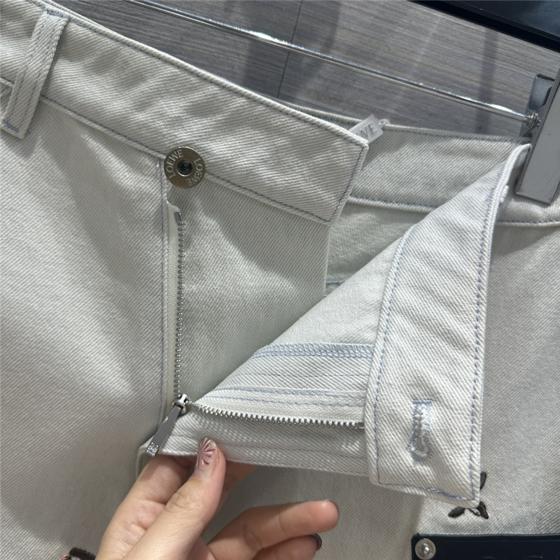 L0ew* colorful denim denim skirt