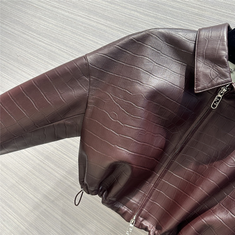 F**di lambskin short lapel jacket