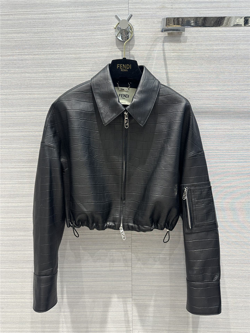 F**di lambskin short lapel jacket