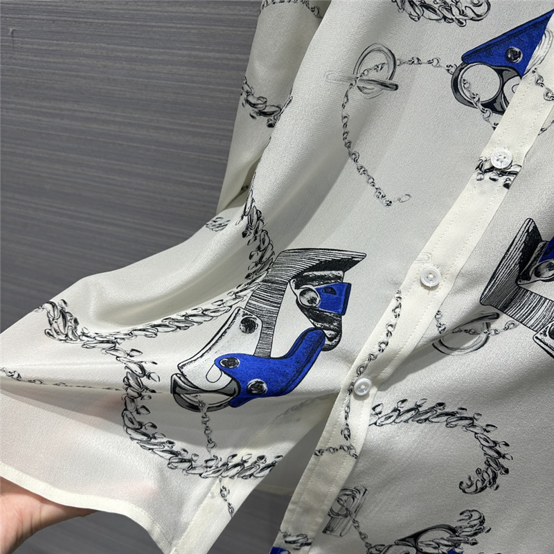 Bv*b*rry printed silk shirt