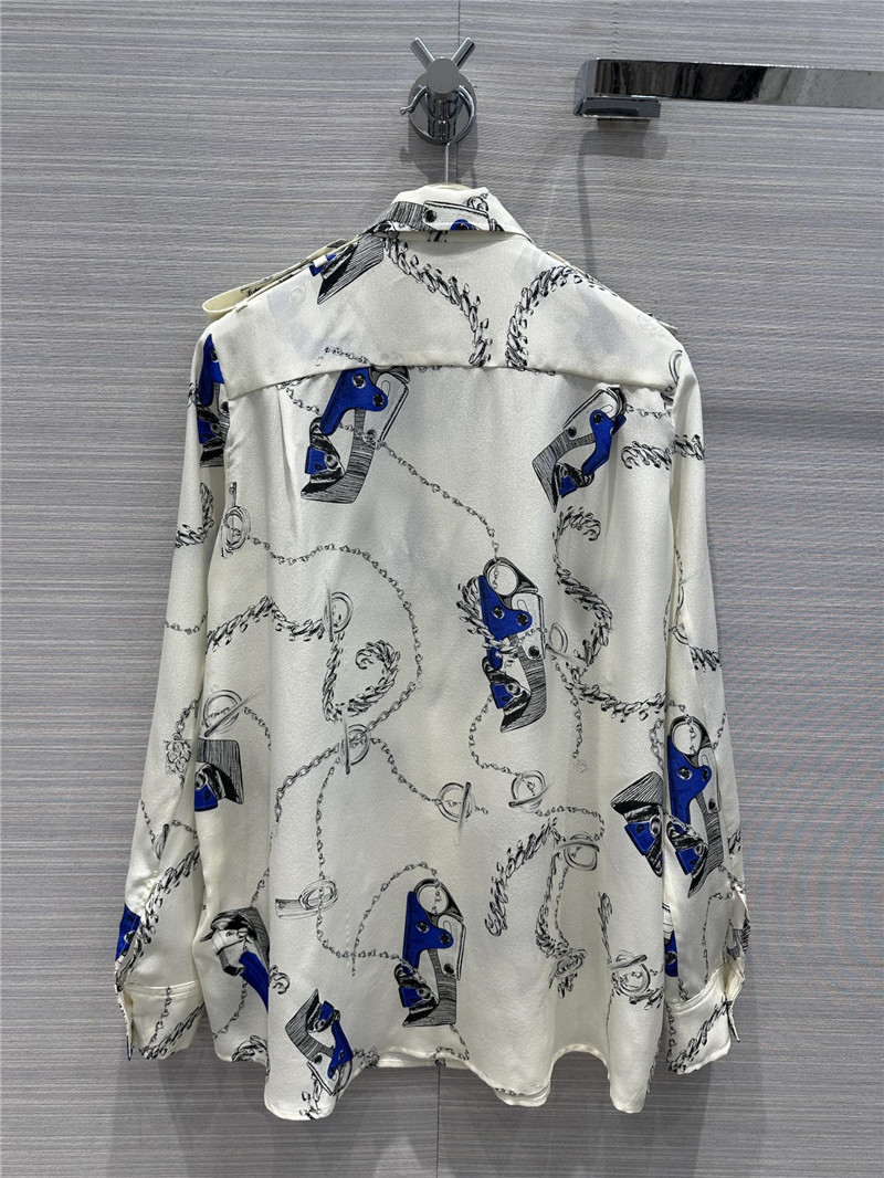 Bv*b*rry printed silk shirt