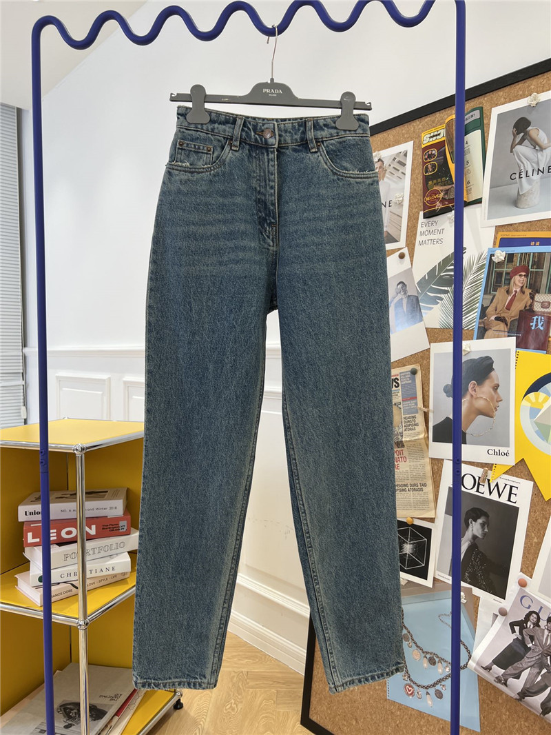 Pra*a high waist straight jeans