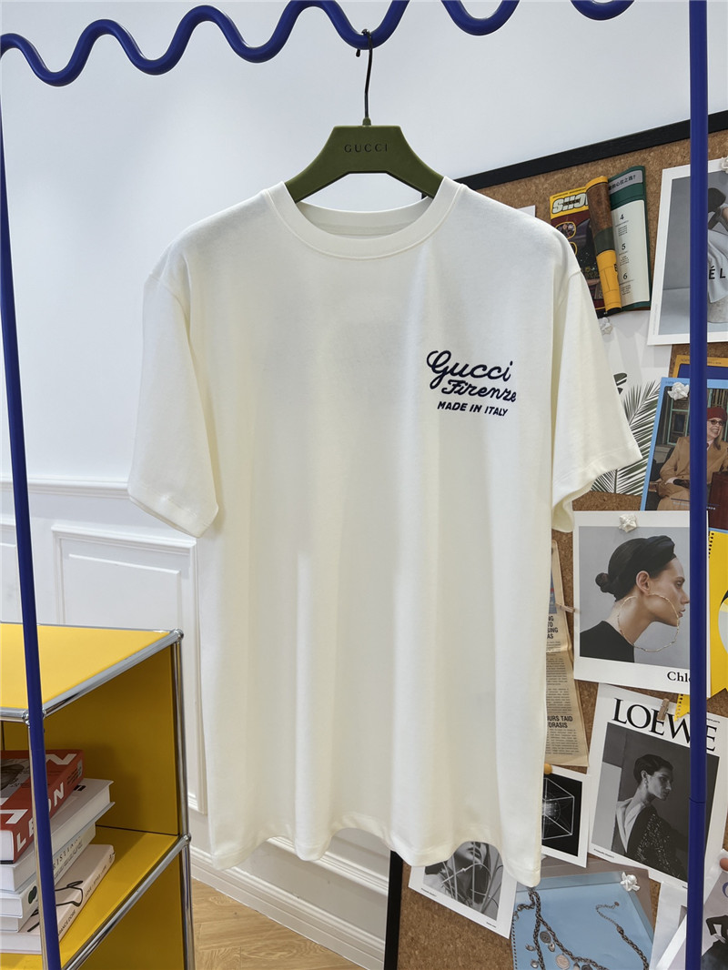 Gucci new patch embroidered cotton T-shirt
