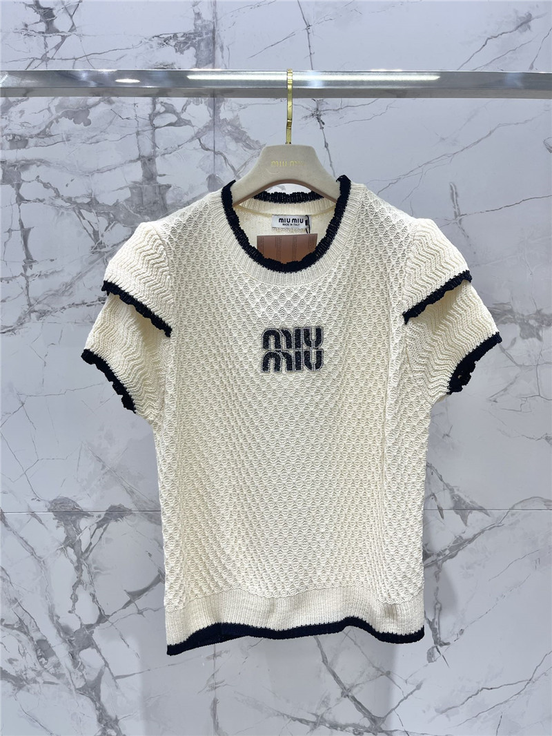 M1um1u hot rhinestone cake sleeve sweater