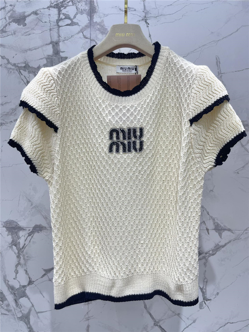 M1um1u hot rhinestone cake sleeve sweater