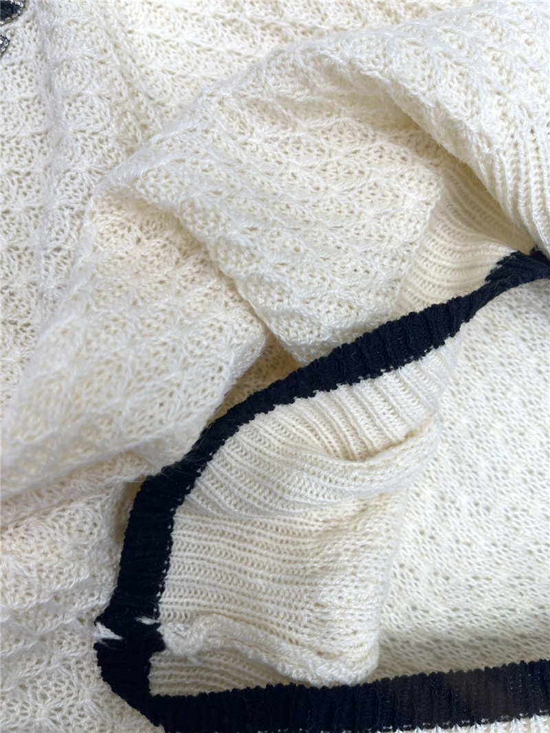 M1um1u hot rhinestone cake sleeve sweater