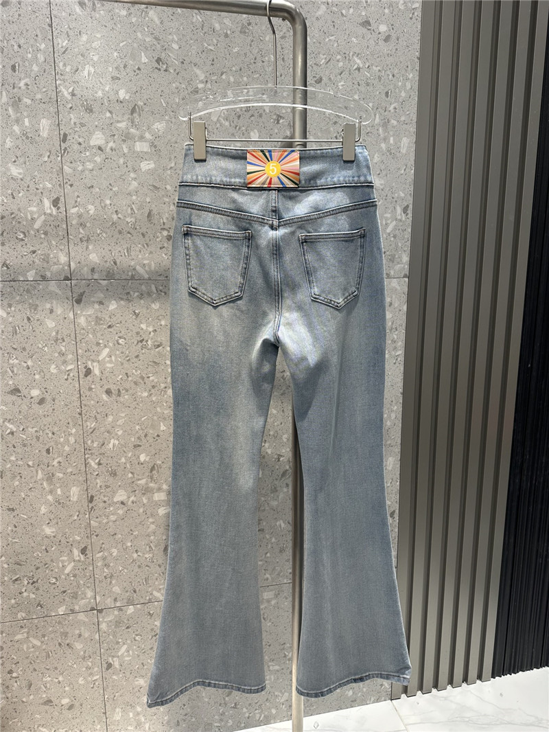 Ch**el high elastic two button retro spicy jeans