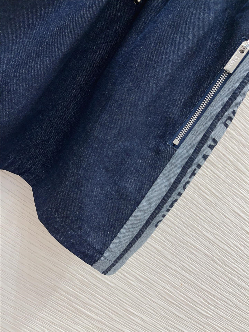 D10r retro denim hooded sweatshirt dress