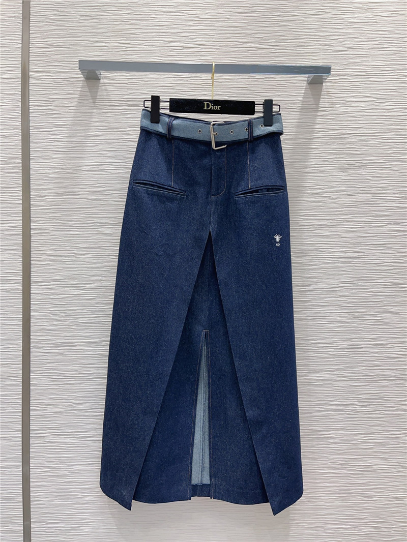 D10r retro denim multi-layer skirt