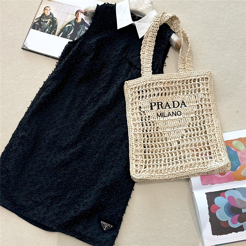 Pra*a lapel three-dimensional bouquet two-piece set