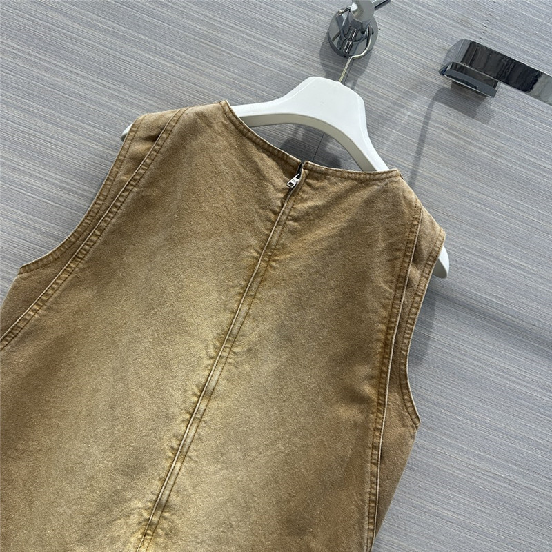 Pra*a washed distressed work pocket dress