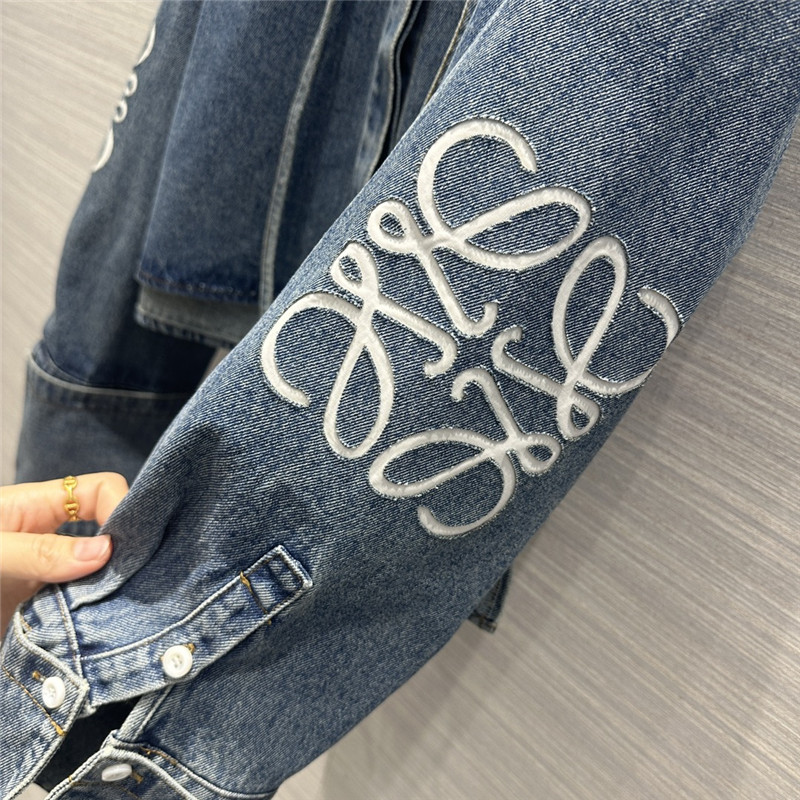 L0ew* salt girl retro washed denim jacket