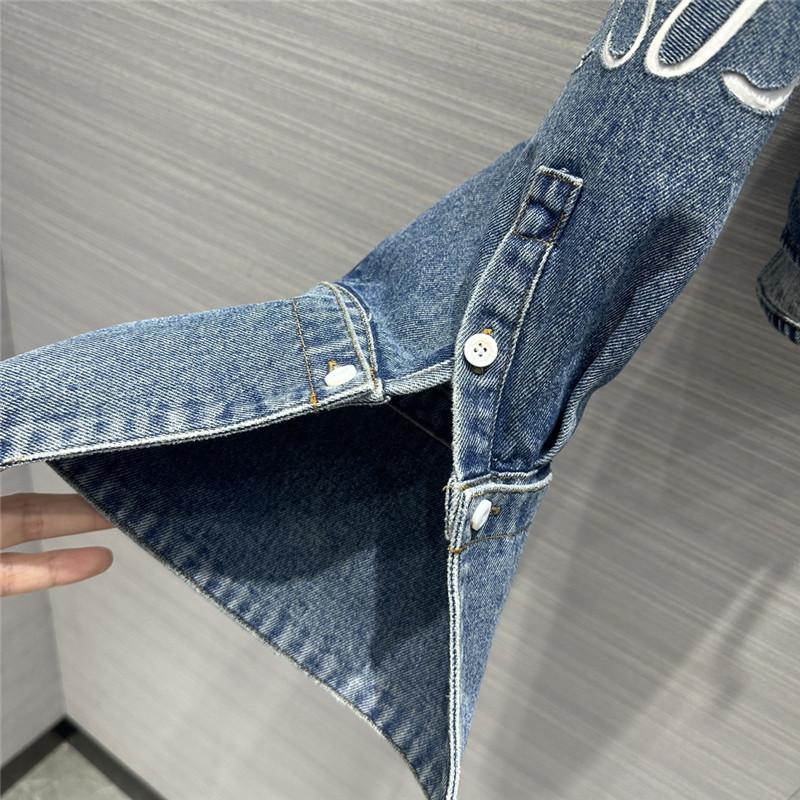 L0ew* salt girl retro washed denim jacket