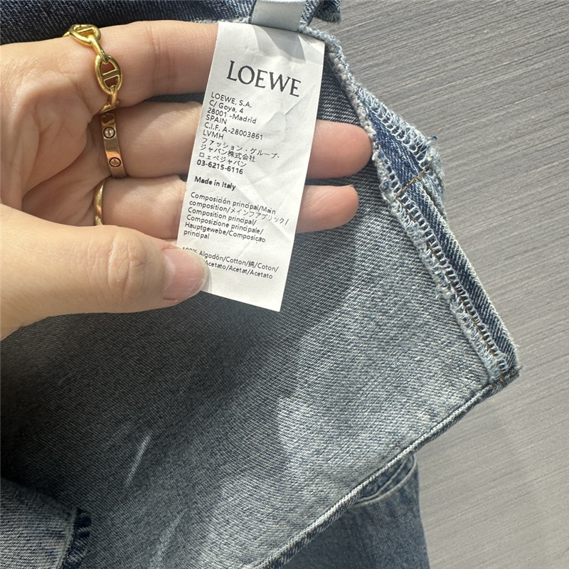L0ew* salt girl retro washed denim jacket