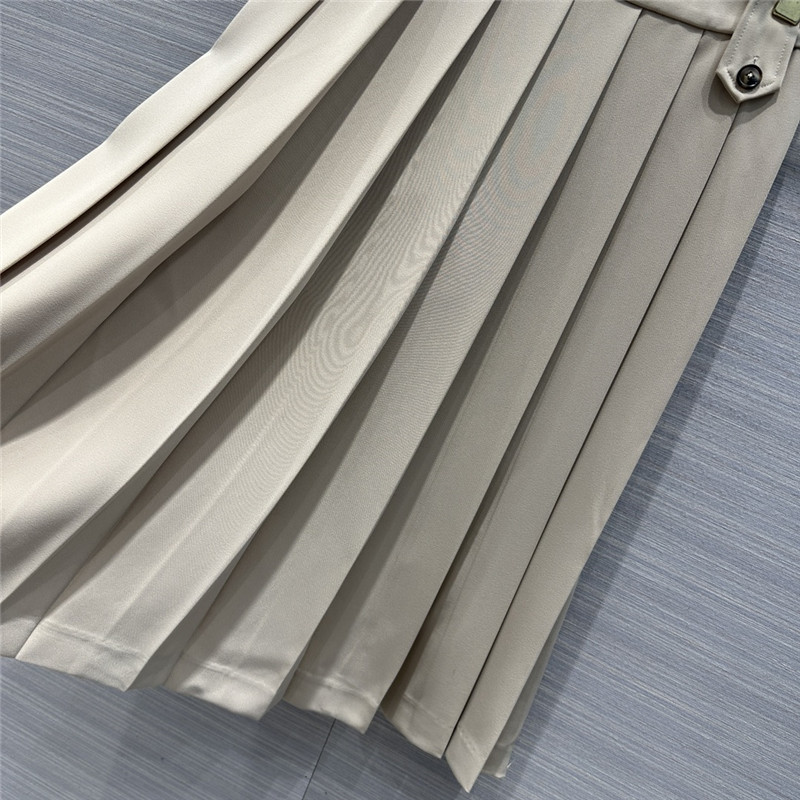 M1um1u retro british preppy mid-length pleated skirt