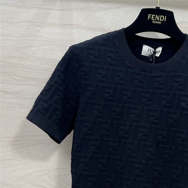 F**di embossed ff t-shirt in black