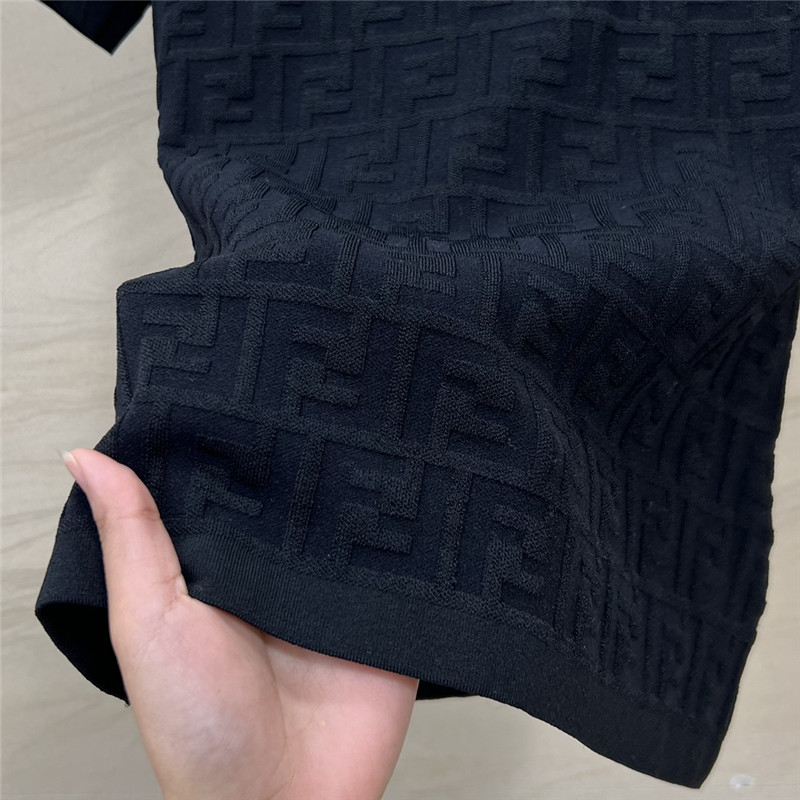 F**di embossed ff t-shirt in black