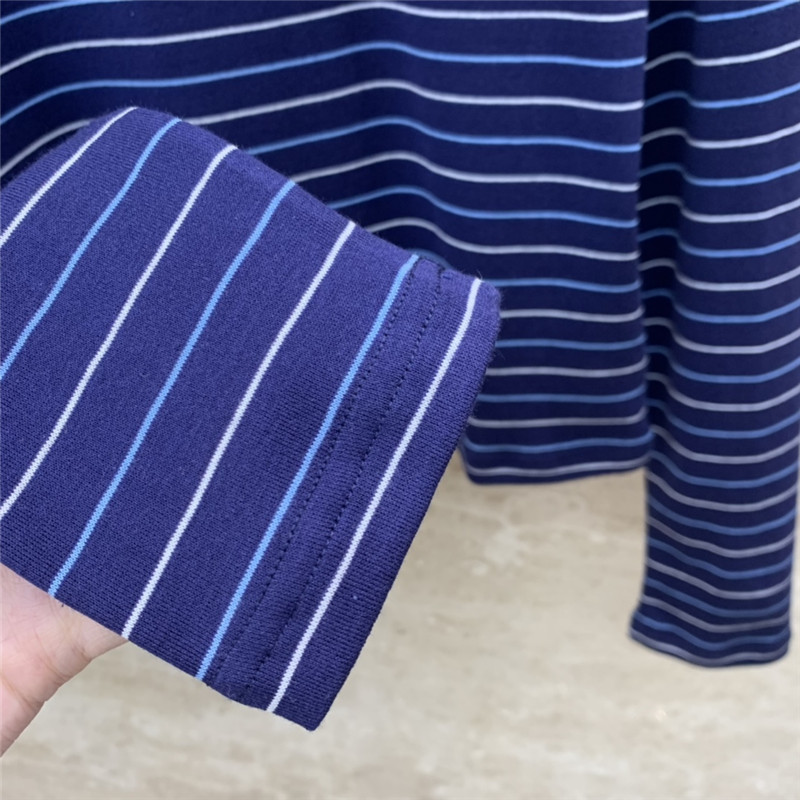 M1um1u striped contrast print long-sleeved t-shirt