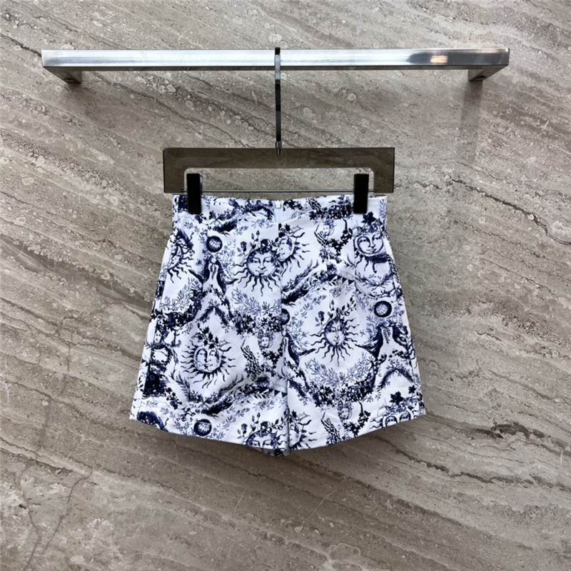 D10r sun god series printed casual shorts
