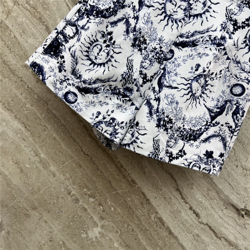 D10r sun god series printed casual shorts