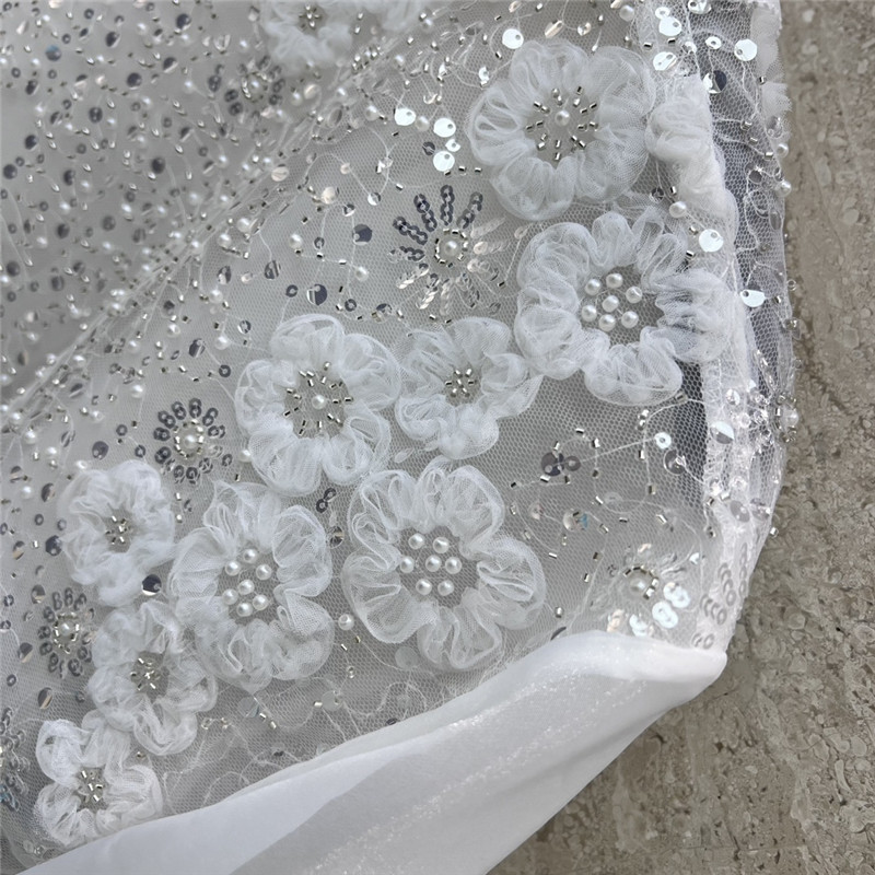 Y51 sparkling sequined heavy handmade flower shirt