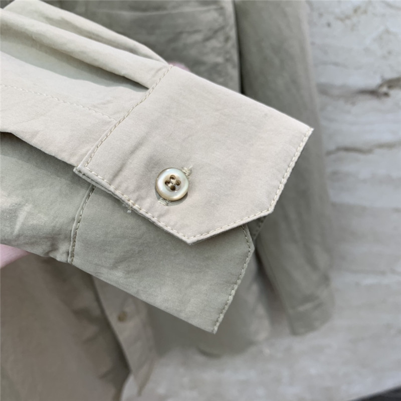 Ch**el medieval letter logo patchwork contrast collar shirt