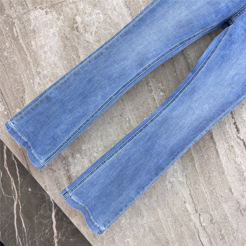 M1um1u cuffed rhinestone bootcut jeans