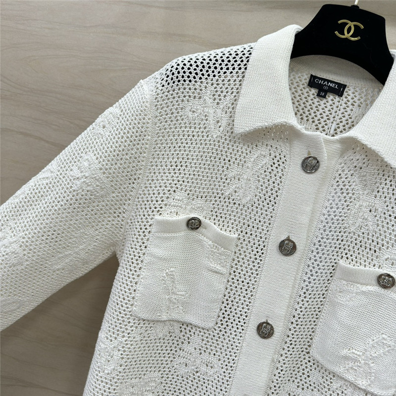 Ch**el hollow pocket knit cardigan